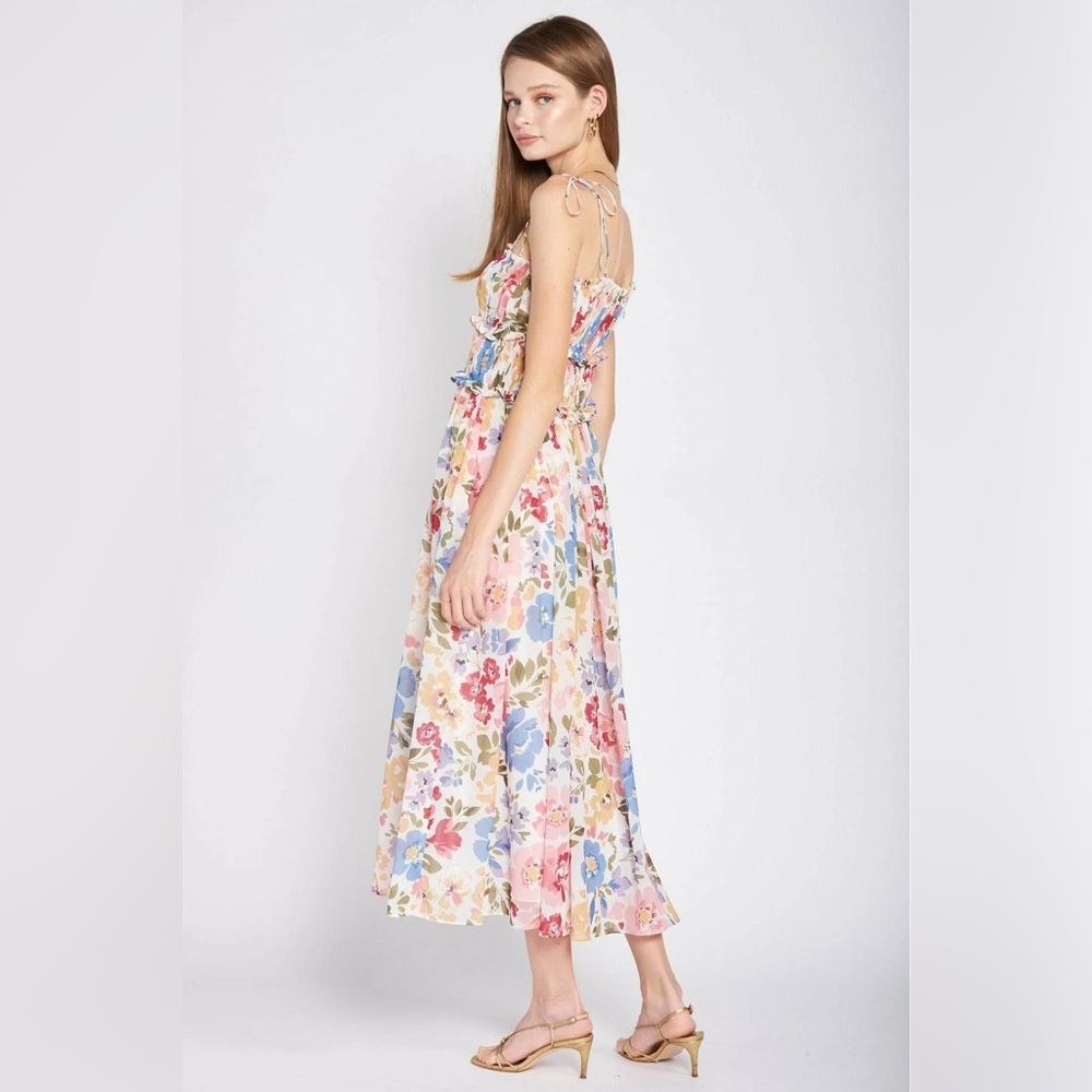 Floral chiffon dress